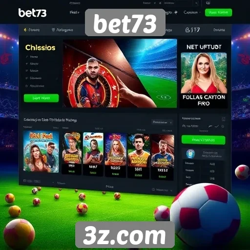 Interface e usabilidade do site de jogos bet73